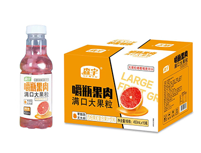 森宇嚼瓶果肉西柚果粒复合果汁饮料450mlx15